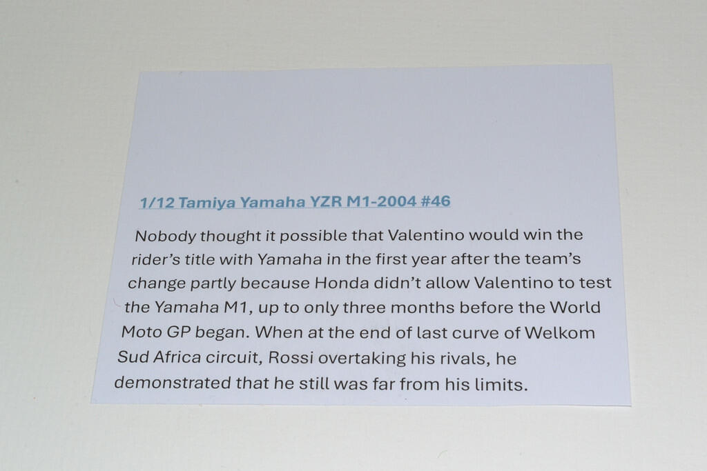 1/12 Yamaha YZR M1-2004