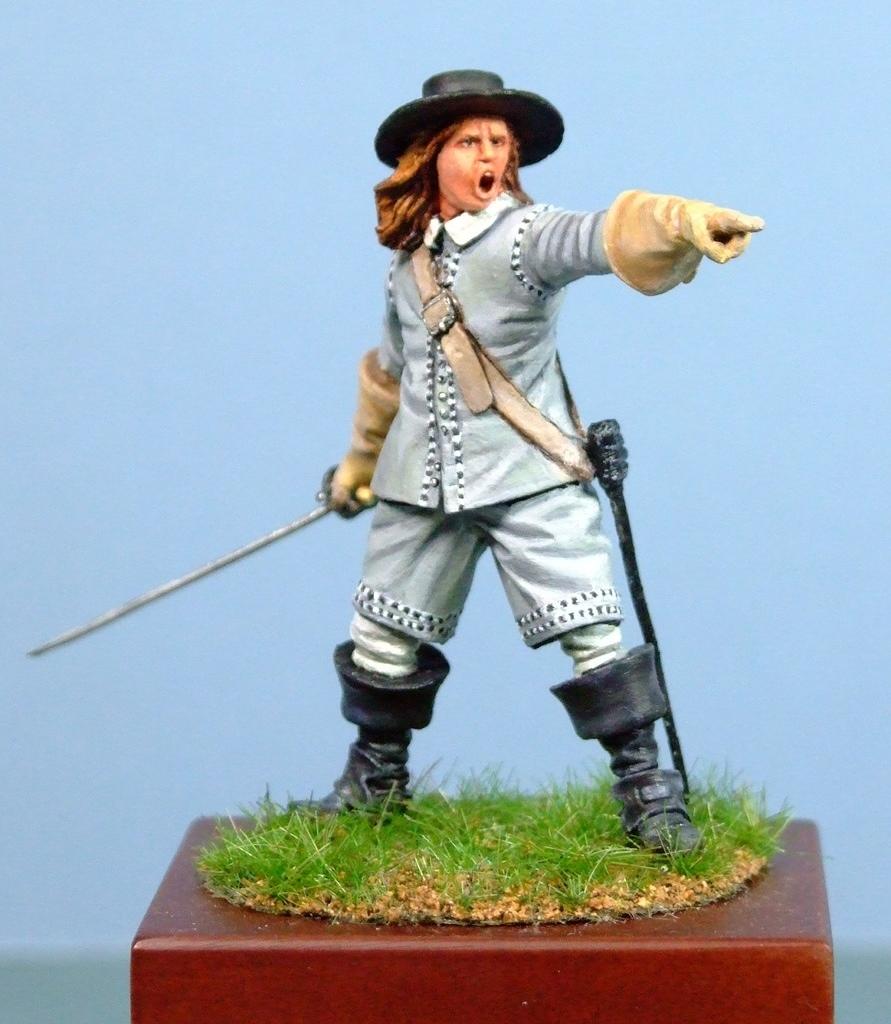 Officer, Okey's Dragoons,  Naseby, 1645, 54mm