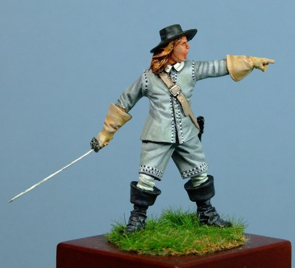 Officer, Okey's Dragoons,  Naseby, 1645, 54mm